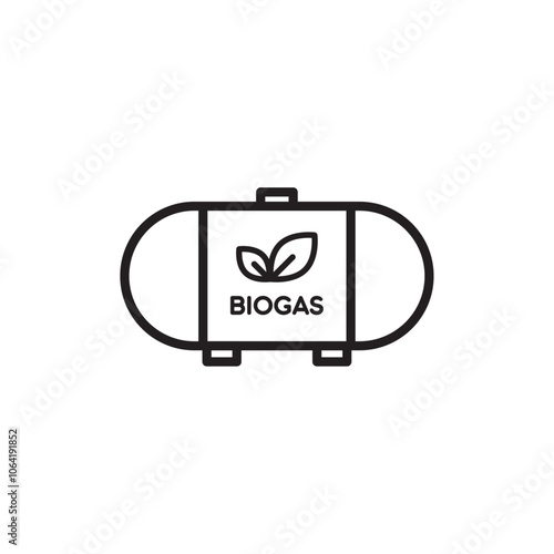 Biogas icon Simple thin outline