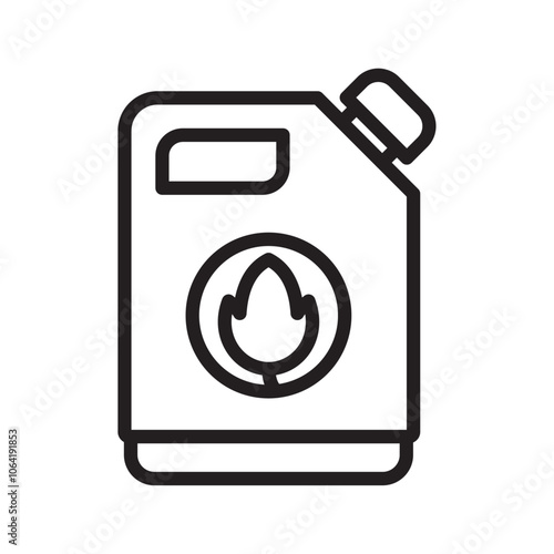 Biofuel canister icon Simple thin outline