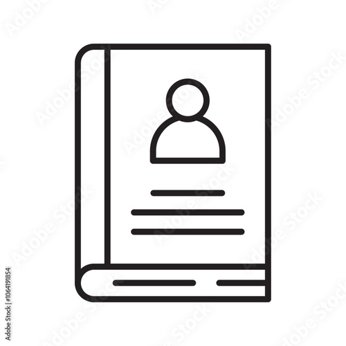 Biography icon Simple thin outline