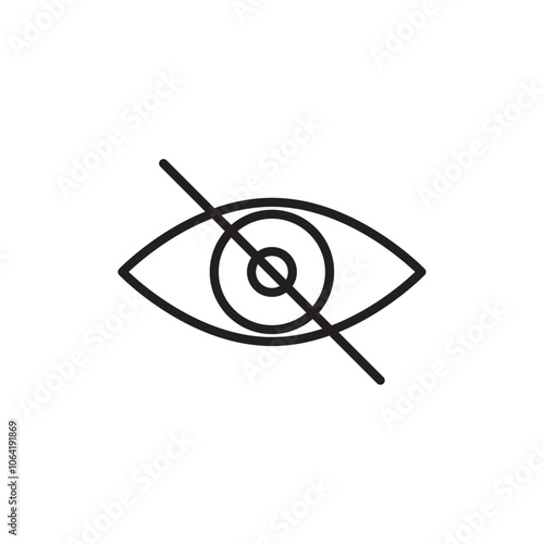 Blindness icon Simple thin outline