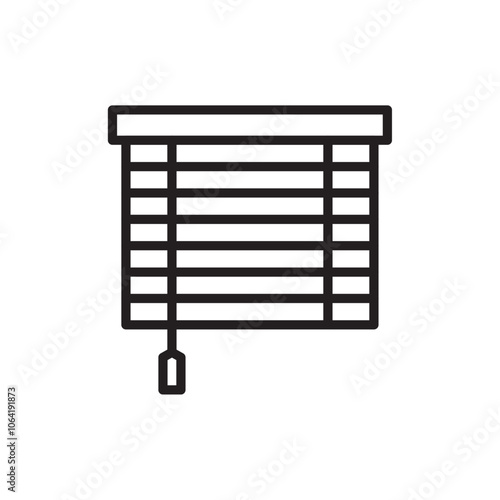 Blinds icon Simple thin outline