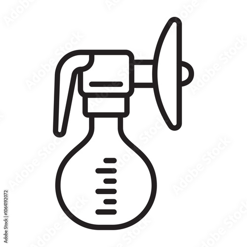 Breast pump icon Simple thin outline