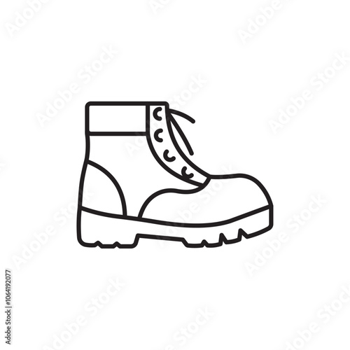 Brisk boots icon Simple thin outline