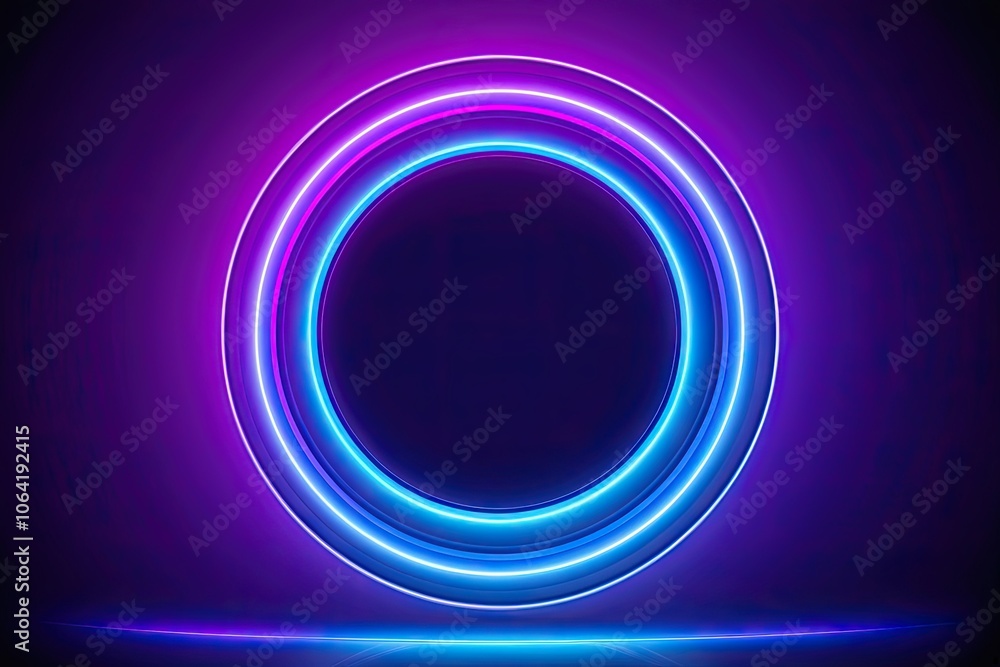 Dynamic Neon Circular Frame Design in Blue and Purple for Technology and User Interface Concepts Dynamic Neon Circular Frame Design in Blue and Purple for Technology and User Interface Concepts