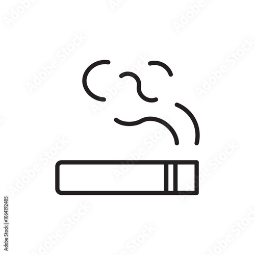 Cigarette icon Simple thin outline