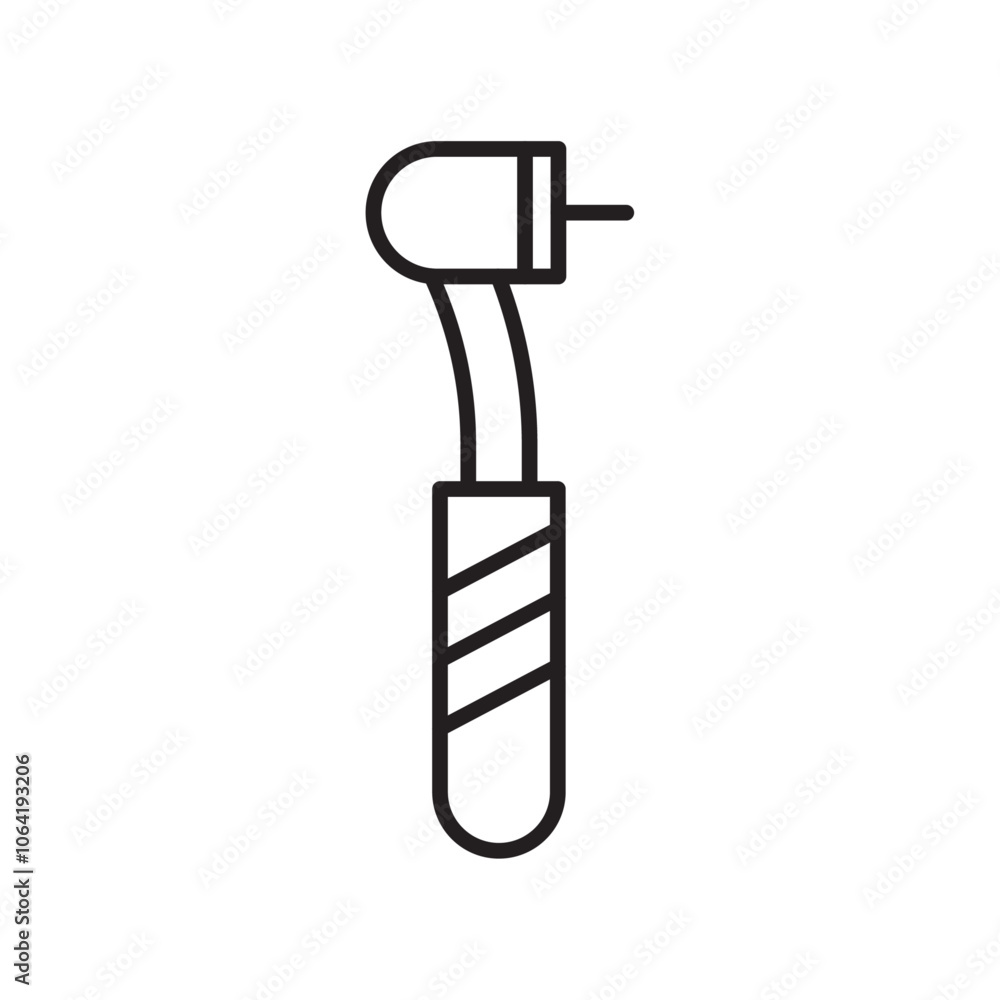 Dental drill icon Simple thin outline Dental drill icon Simple thin outline