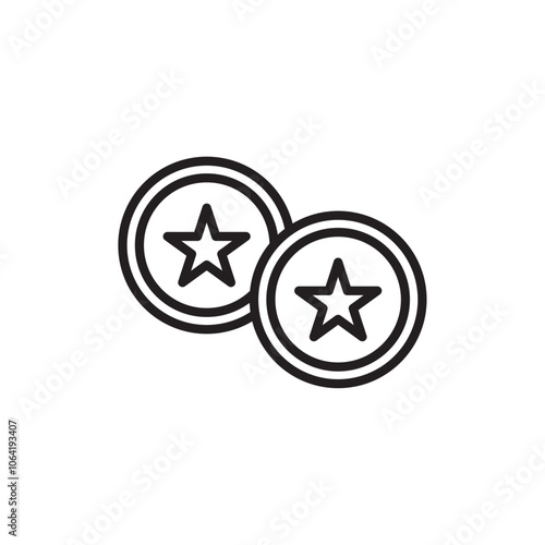 Earn point icon Simple thin outline
