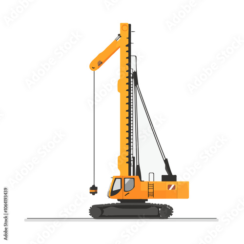 pile driver machine vector