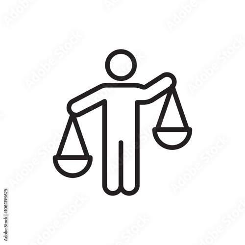 Ethics icon Simple thin outline