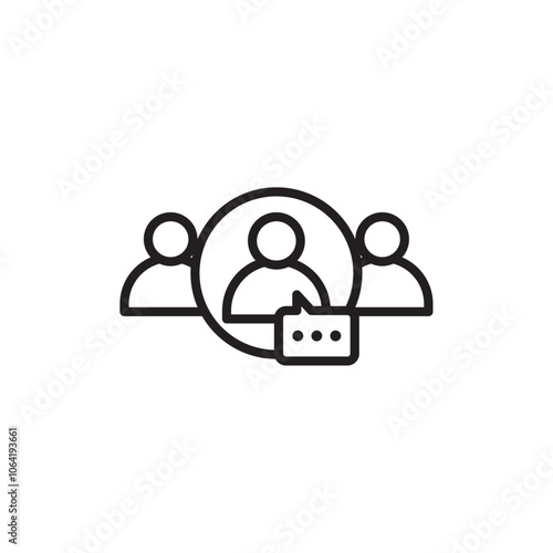 Expert opinion icon Simple thin outline