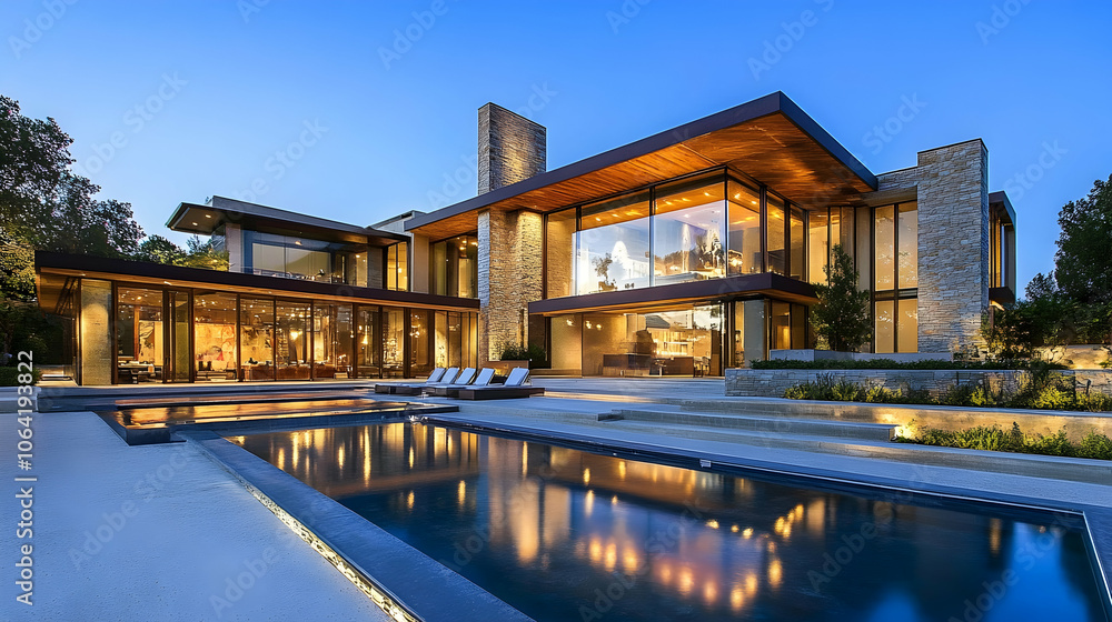 Modern Luxury Mansion with Contemporary Architecture Modern Luxury Mansion with Contemporary Architecture