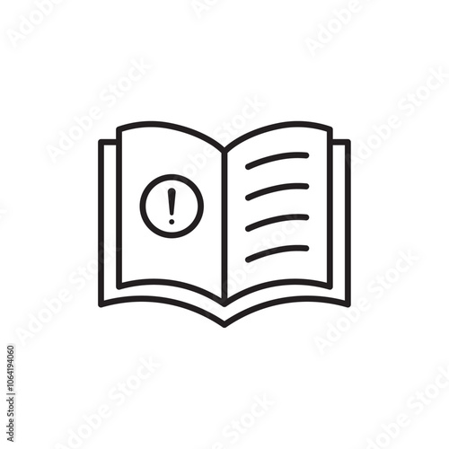 guide book icon Simple thin outline