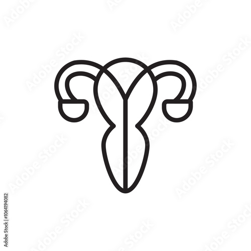 Gynecology icon Simple thin outline