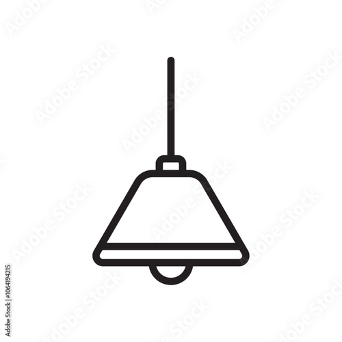 Hanging light icon Simple thin outline