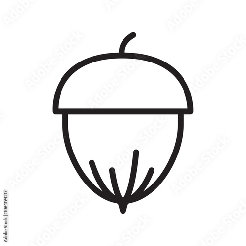 Hazelnut icon Simple thin outline