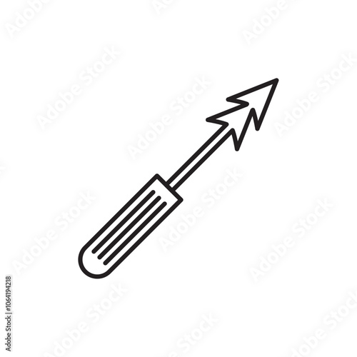 Harpoon icon Simple thin outline