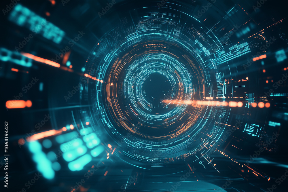 Business technology background with digital interface Business technology background with digital interface