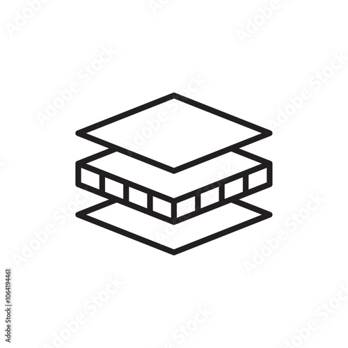 Insulation icon Simple thin outline