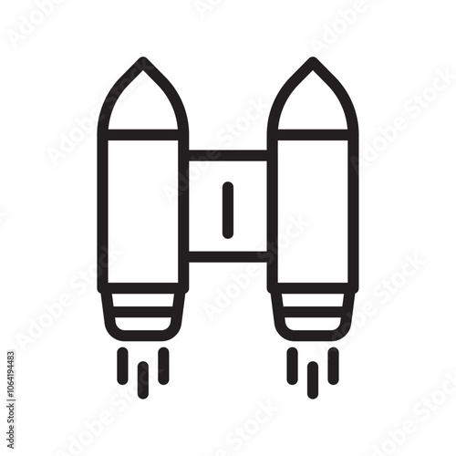 Jetpack icon Simple thin outline