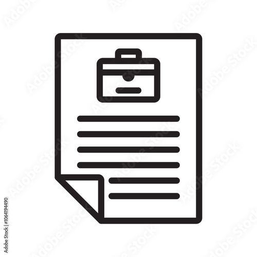 Job description icon Simple thin outline