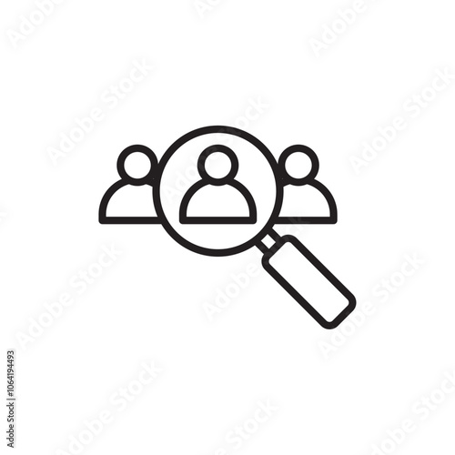Job vacancy icon Simple thin outline