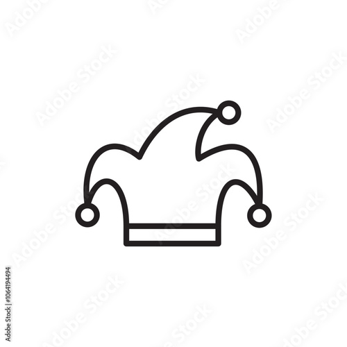 Joker hat icon Simple thin outline