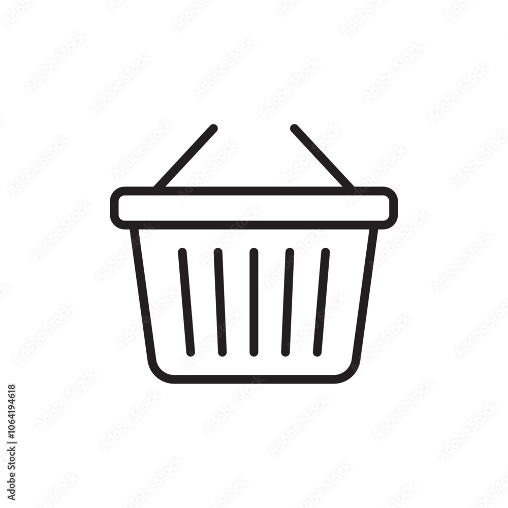 Laundry basket icon Simple thin outline Laundry basket icon Simple thin outline