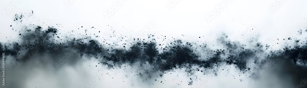 Abstract Black Ink Splashes on White Background Abstract Black Ink Splashes on White Background