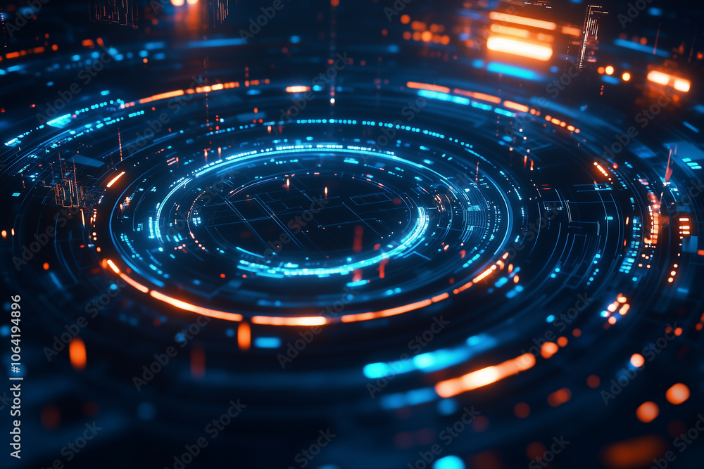 Business technology background with digital interface Business technology background with digital interface