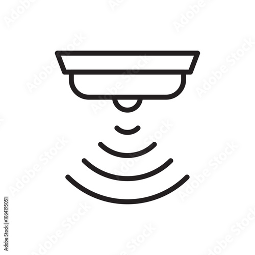 Motion sensor icon Simple thin outline