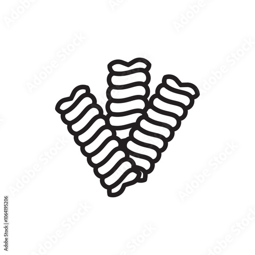 Pasta icon Simple thin outline