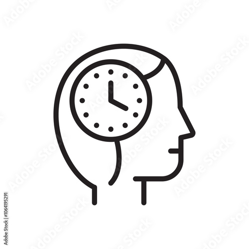 Patience icon Simple thin outline