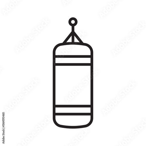 Punching bag icon Simple thin outline