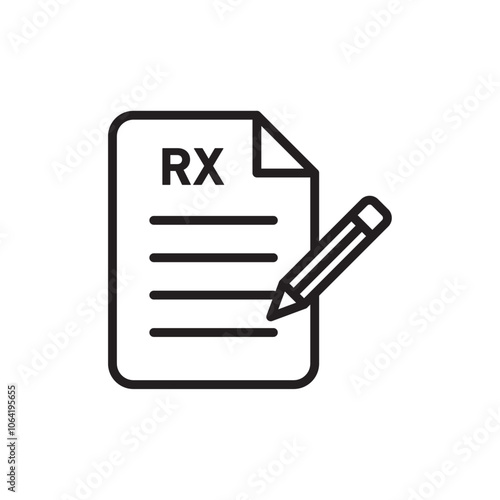 RX icon Simple thin outline