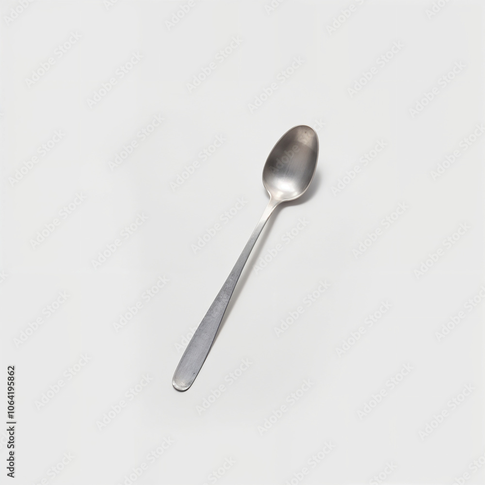 A spoon and fork on a white background 4 A spoon and fork on a white background 4