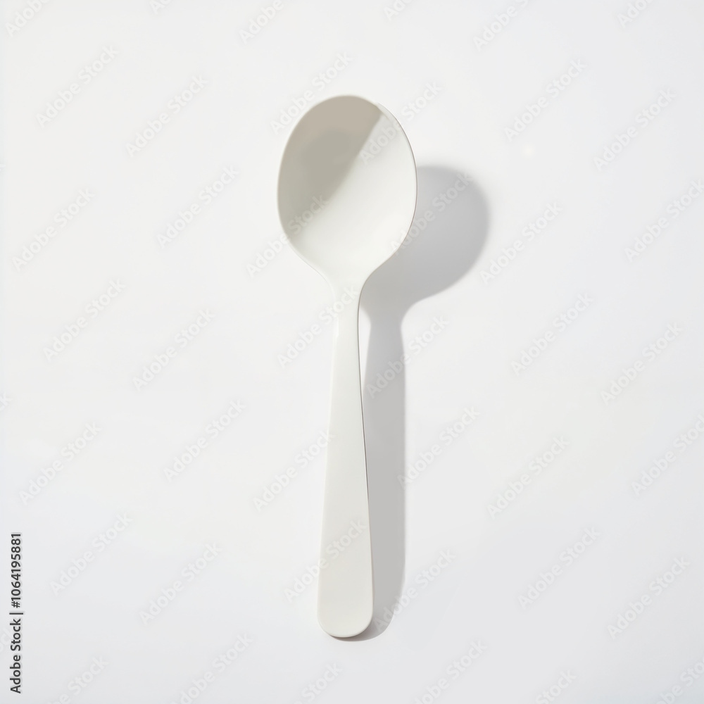 A spoon and fork on a white background 3 A spoon and fork on a white background 3