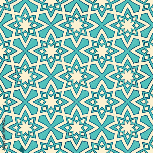 islamic pattern background on white background