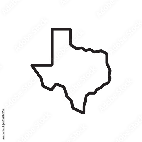 Texas icon Simple thin outline
