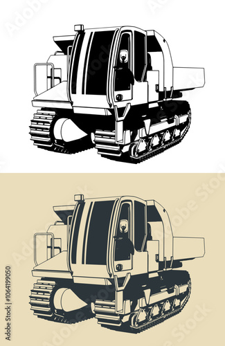 Tracked crawler dump truck