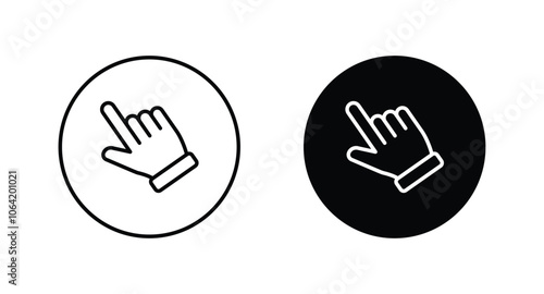 Hand pointer icons. Pointer click icon vector