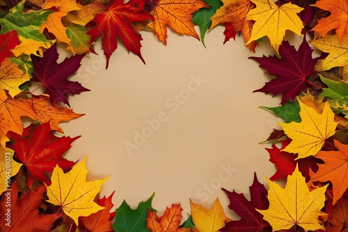 Stunning Autumn Leaves Showcase on Neutral Background