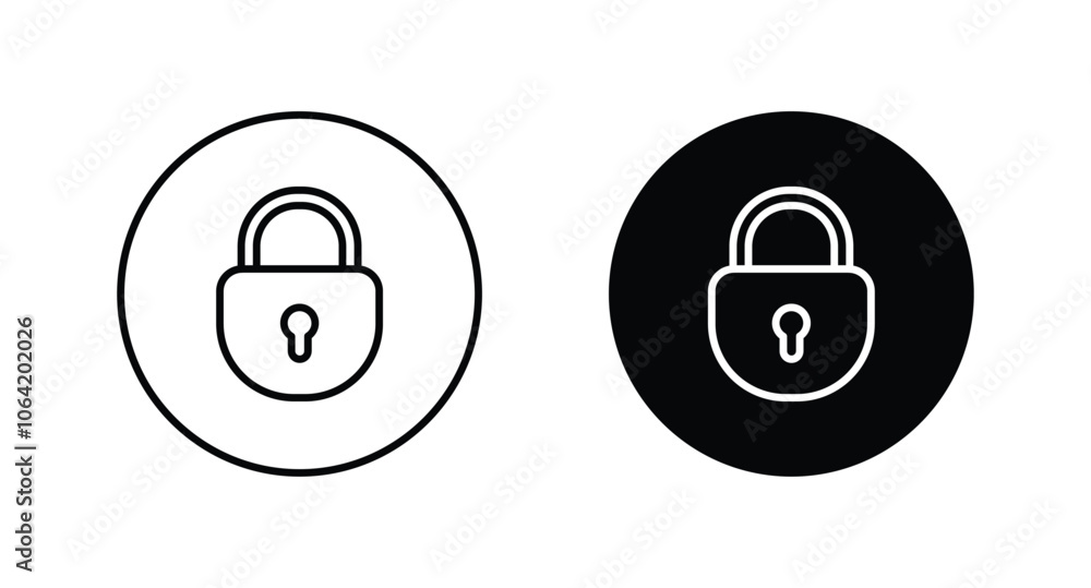 Lock icon set. Padlock icon symbol vector Lock icon set. Padlock icon symbol vector