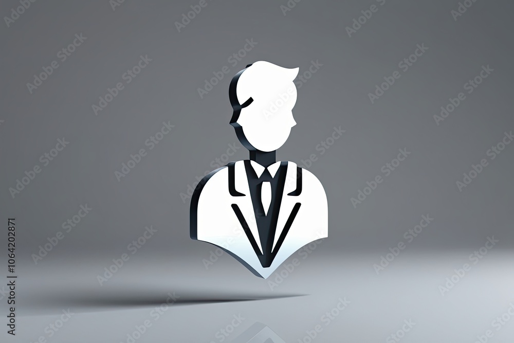 3D Minimalist Employee Icon and Avatar Design for Business Leadership and Professional Use 3D Minimalist Employee Icon and Avatar Design for Business Leadership and Professional Use