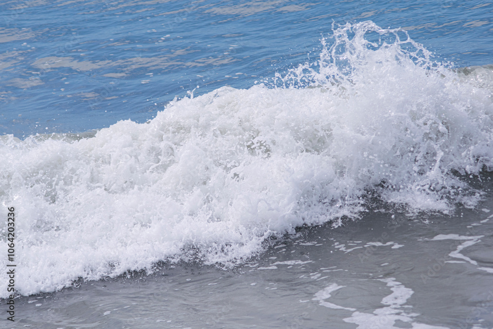 Fototapeta premium Breaking waves on the seashore
