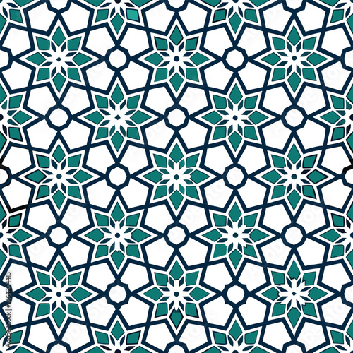 islamic pattern background on white background