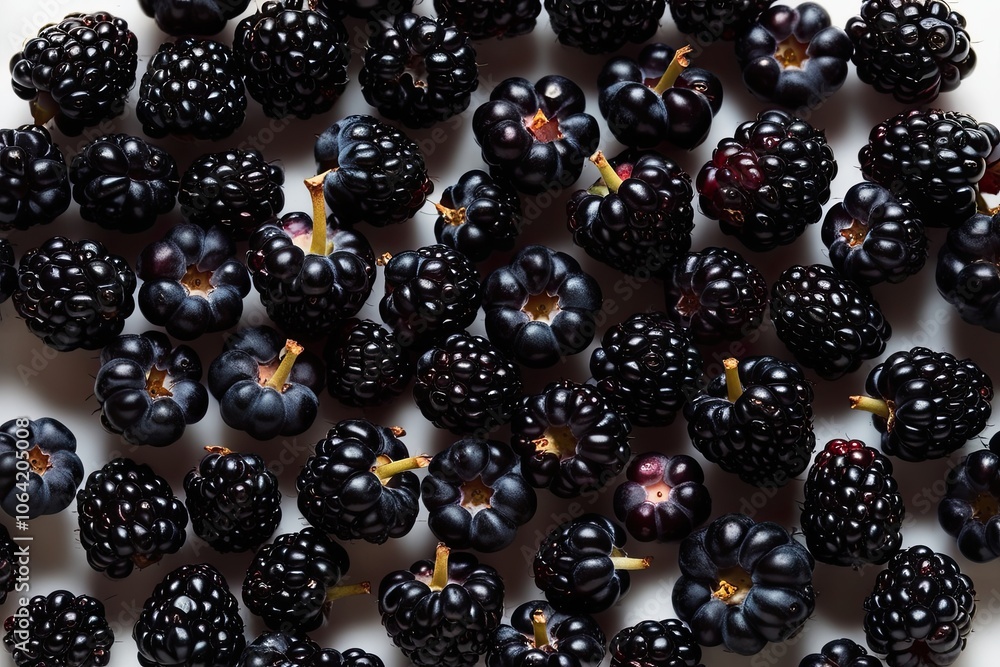 Isolated Fresh Blackberries on White Background for Stunning Visuals Isolated Fresh Blackberries on White Background for Stunning Visuals