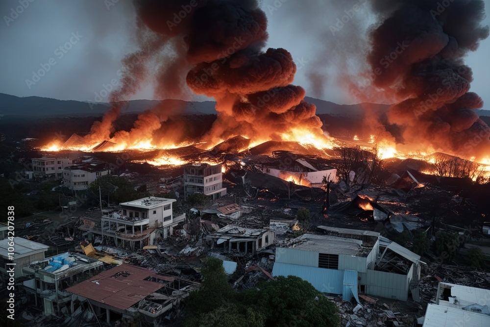 Catastrophic Destruction of Province from Widespread Fires Explosions and Collapsed Buildings Catastrophic Destruction of Province from Widespread Fires Explosions and Collapsed Buildings