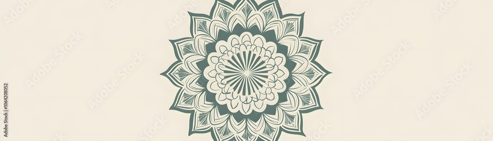 Intricate Green and White Mandala Design on a Light Background Intricate Green and White Mandala Design on a Light Background