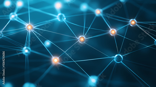 Fiber optic telecommunication network, emphasizing light transmission through glass fibers, with intricate visuals of data pulses