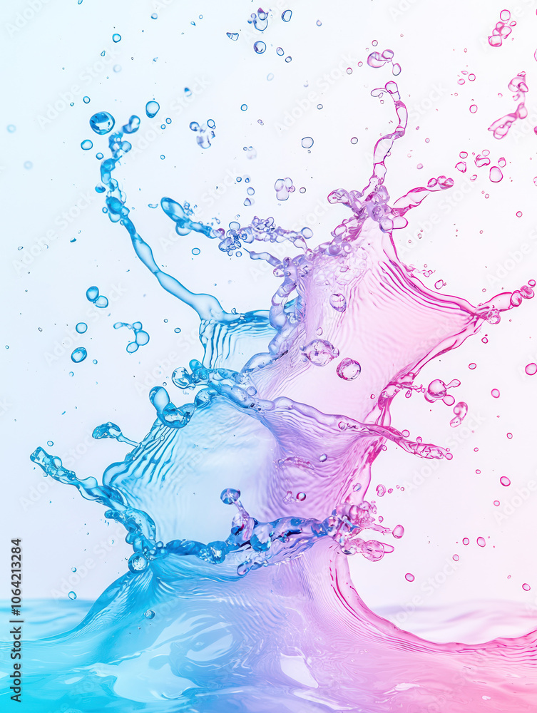 vibrant splash of colorful water creates dynamic visual effect. vibrant splash of colorful water creates dynamic visual effect.
